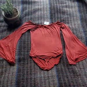 NWT Free people bellsleeve bodysuit